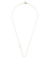 Love Letter Gold D Initial Necklace With Pavé Diamonds