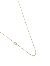 Love Letter Gold D Initial Necklace With Pavé Diamonds