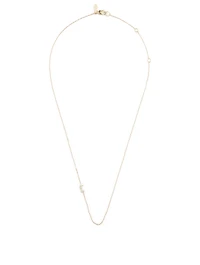 Love Letter Gold E Initial Necklace With Pavé Diamonds