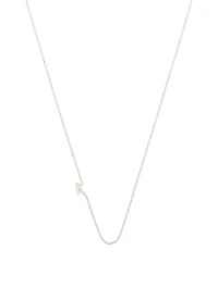 Love Letter Gold K Initial Necklace With Pavé Diamonds