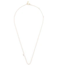 Love Letter Gold K Initial Necklace With Pavé Diamonds