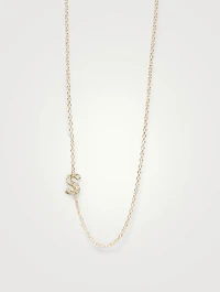 Customizable Love Letter 14K Gold S Necklace With Diamonds