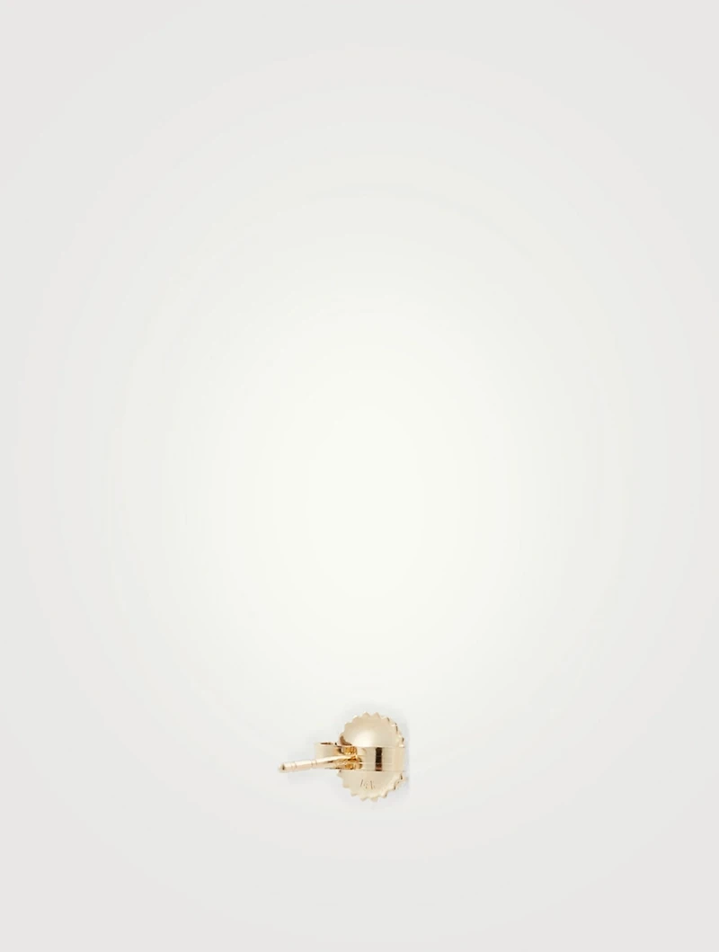 Love Letter Gold S Initial Stud Earring With Pavé Diamonds