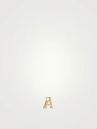 Love Letter Gold A Initial Stud Earring With Diamond