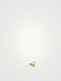 Love Letter Gold A Initial Stud Earring With Diamond