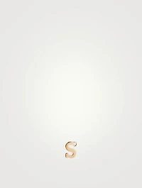 Love Letter Gold S Initial Stud Earring With Diamond