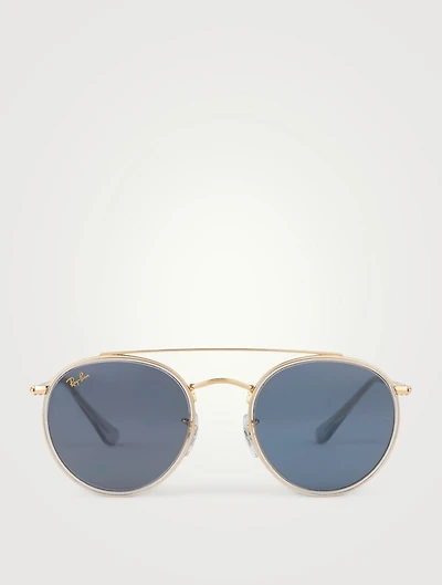 RB3647N Round Double Bridge Sunglasses