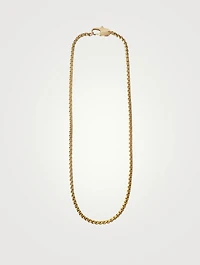 18K-Inch 14K Gold Plated Box Chain Necklace