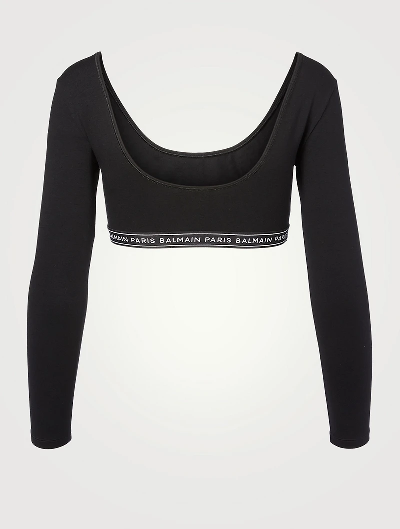 Logo-Tape Crop Top