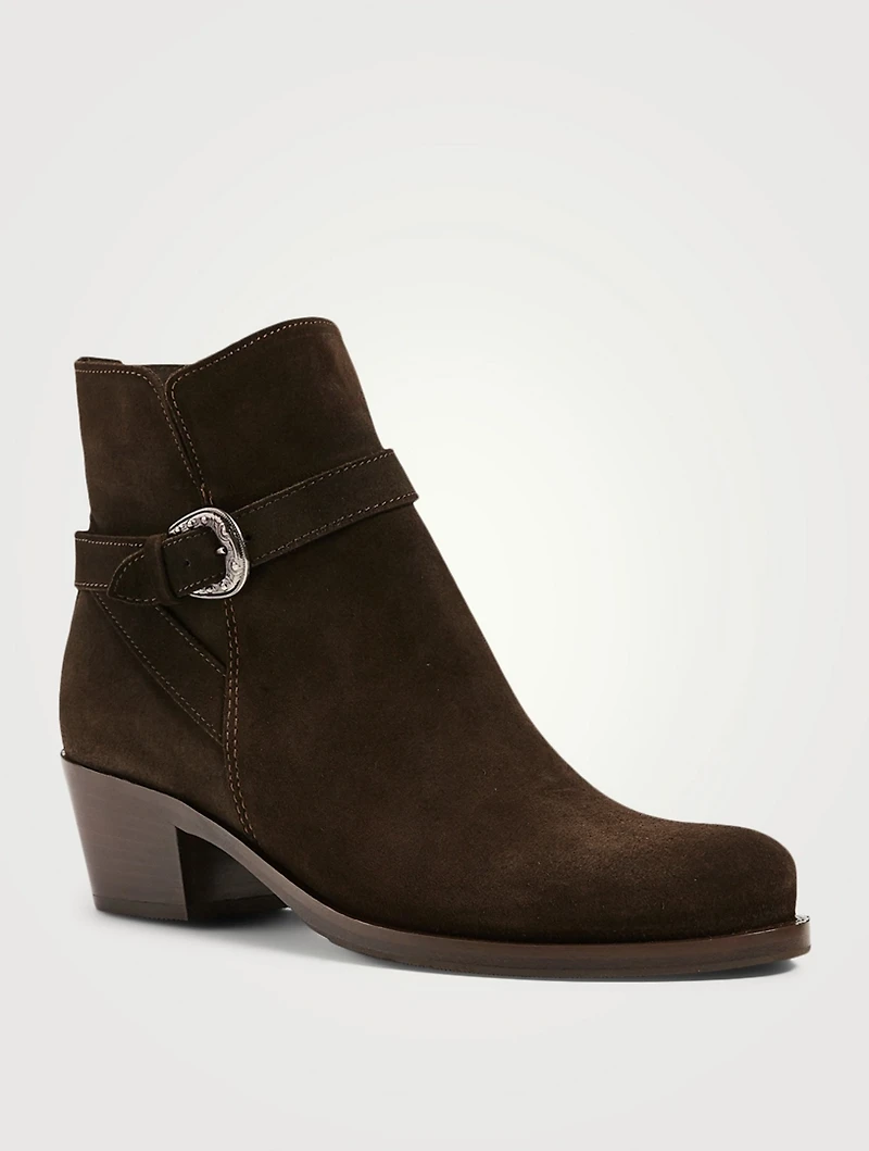 Providence Suede Heeled Ankle Boots
