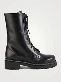 Leather Combat Boots