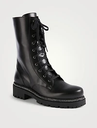 Leather Combat Boots