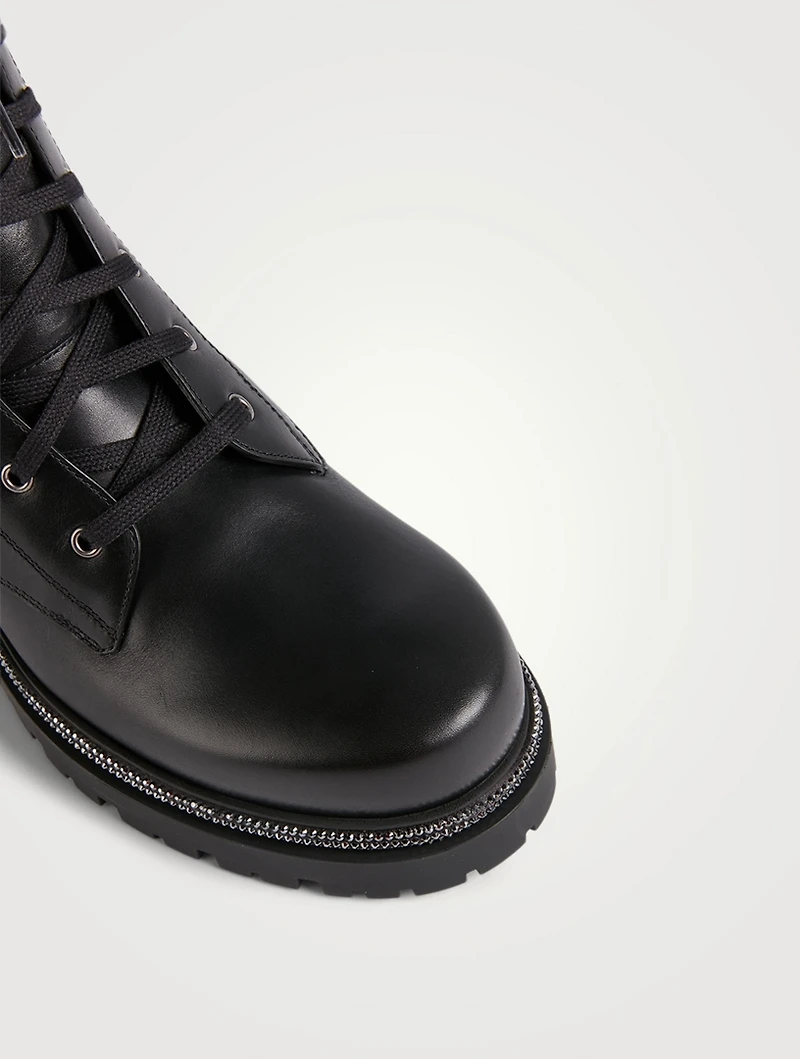 Leather Combat Boots
