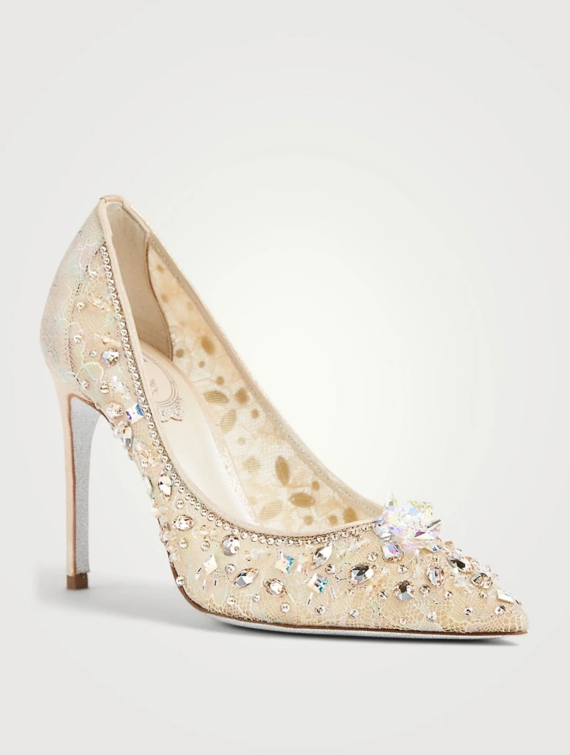 Cinderella 100 Crystal Lace Pumps