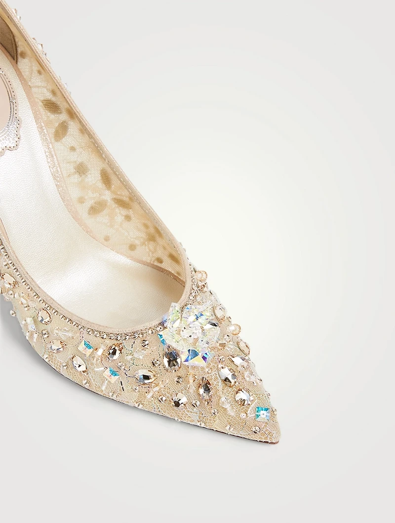 Cinderella 100 Crystal Lace Pumps