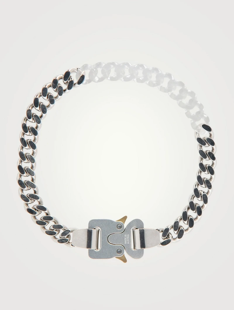 Metal And Nylon Chain Necklace