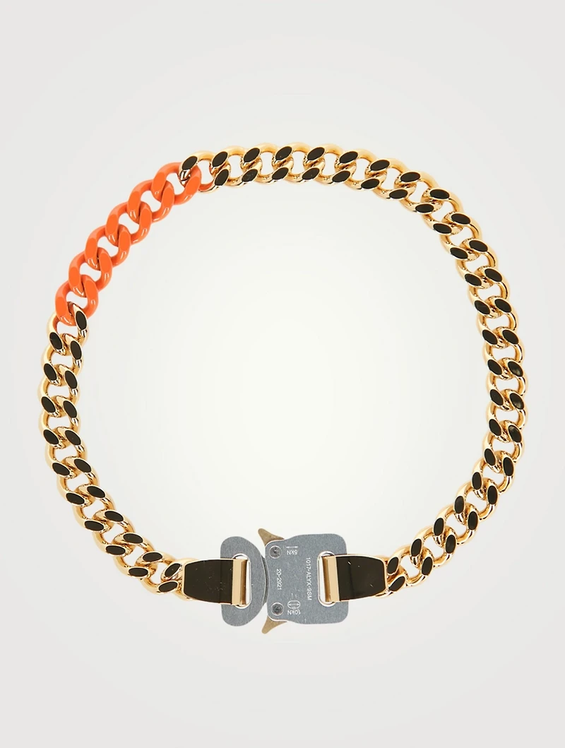 Coloured Links Buckle Necklace