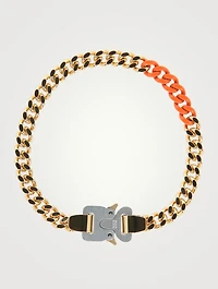 Coloured Links Buckle Necklace