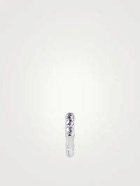 Bordo Sterling Silver Huggie Hoop Earring