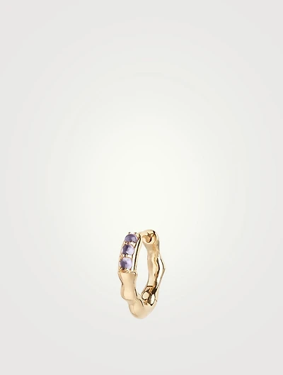 Bordo Goldplated Huggie Hoop Earring