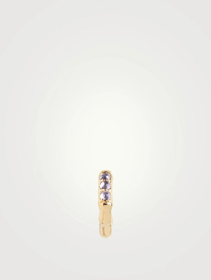 Bordo Goldplated Huggie Hoop Earring