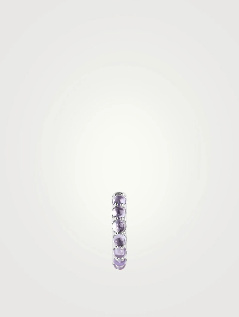 Globo Sterling Silver Huggie Hoop Earring