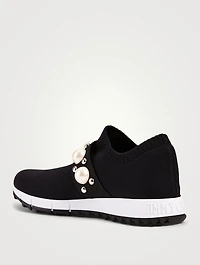 Verona Knit Sock Sneakers With Pearls & Studs