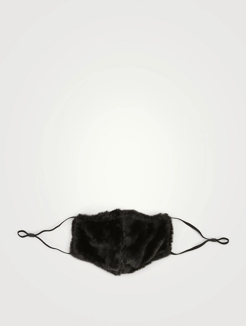 Daisy Faux Fur Face Mask