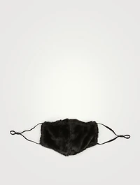 Daisy Faux Fur Face Mask
