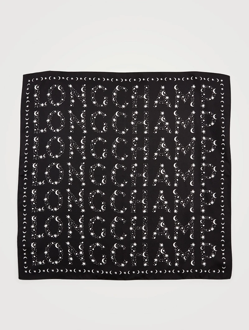 Silk Scarf In Celestial Logo Print