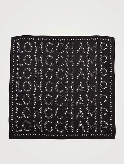 Silk Scarf In Celestial Logo Print