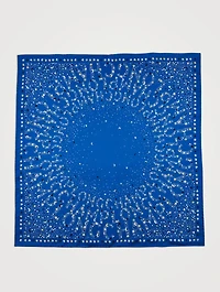 Silk Scarf In Celestial Logo Print