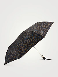 Le Pliage Retractable Umbrella In Leopard Print