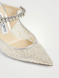 Bing 100 Glitter Tulle Mules With Crystal Strap