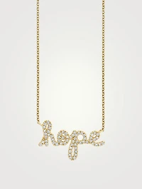 14K Gold Hope Necklace With Diamonds