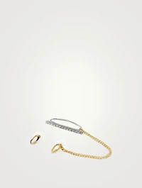 Chain Stud Earrings With Crystals