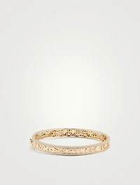 14K Gold Icon Hinge Bangle Bracelets