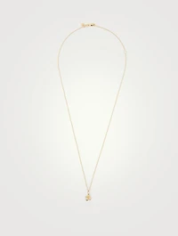 14K Gold Om Pendant Chain Necklace