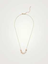 Small 14K Gold Icon Chain Necklace With Diamond Charms