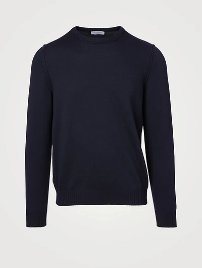 Wool Sweater With Raw Trim