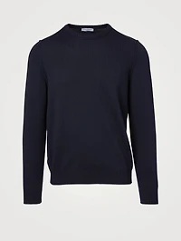 Wool Sweater With Raw Trim