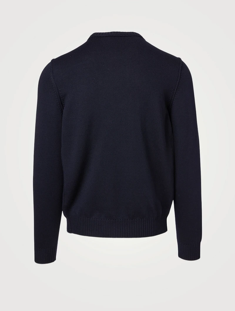 Wool Sweater With Raw Trim