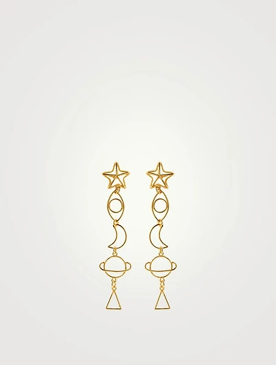 Love Connection Gold-Plated Bronze Drop Earrings