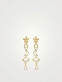 Love Connection Gold-Plated Bronze Drop Earrings