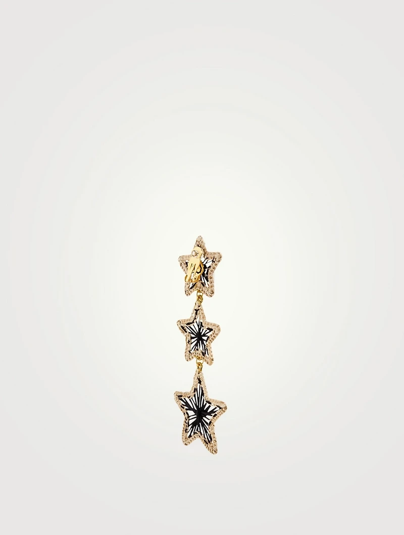 Light In The Dark Iraca Palm And Gold-Plated Bronze Drop Earrings