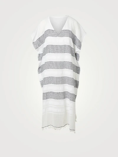 Selamawit Classic Cotton Caftan In Dot Print