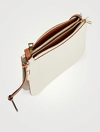 Gate Double Zip Leather Pouch Bag