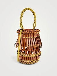 Fringes Leather Bucket Bag