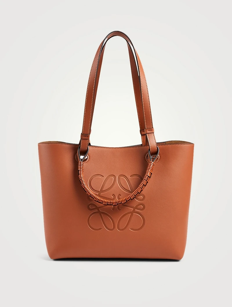 Small Anagram Leather Tote Bag