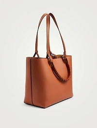 Small Anagram Leather Tote Bag